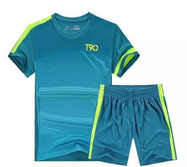 Set-tricou sport din doua piese pentru barbati + pantaloni scurti cu culori irizate in mai multe culori