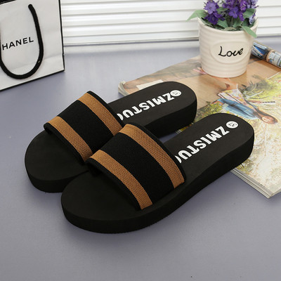 Casual γυναικείες παντόφλες με επίπεδη σόλα σε δύο χρώματα