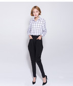 Μοντέρνα γυναικεία παντελόνια σε μαύρο χρώμα με υψηλή μέση και τσέπες