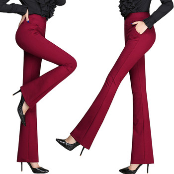 Дамски стилен еластичен панталон в различни цветове