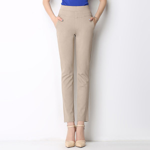Γυναικεία κομψά ψηλά παντελόνια  με ψηλή μέσης κατάλληλα για τη καθημερινή ζωή σε διαφορετικά χρώματα