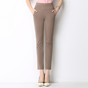 Γυναικεία κομψά ψηλά παντελόνια  με ψηλή μέσης κατάλληλα για τη καθημερινή ζωή σε διαφορετικά χρώματα