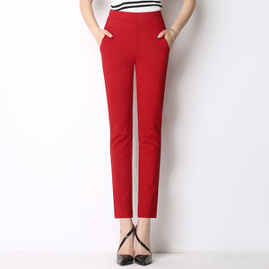 Γυναικεία κομψά ψηλά παντελόνια  με ψηλή μέσης κατάλληλα για τη καθημερινή ζωή σε διαφορετικά χρώματα