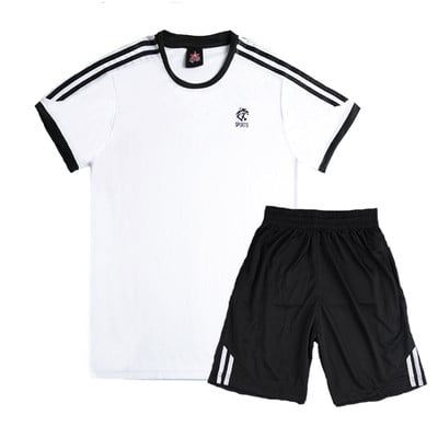 Мъжки летен спортен екип от две части-тениска-къси шорти с мини щампа в няколко цвята