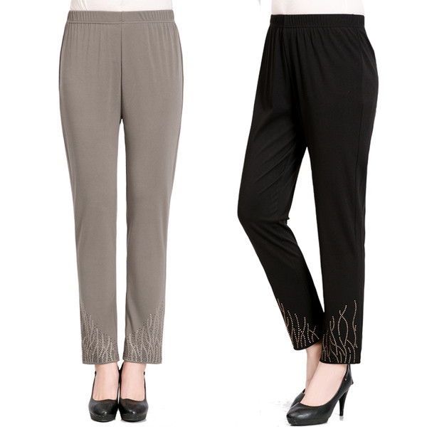 Pantaloni slim dama model lat in mai multe culori cu pietre decorative