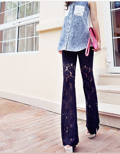 Modern női csipkenadrág két színben