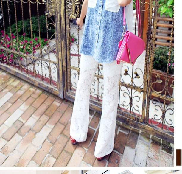 Modern női csipkenadrág két színben