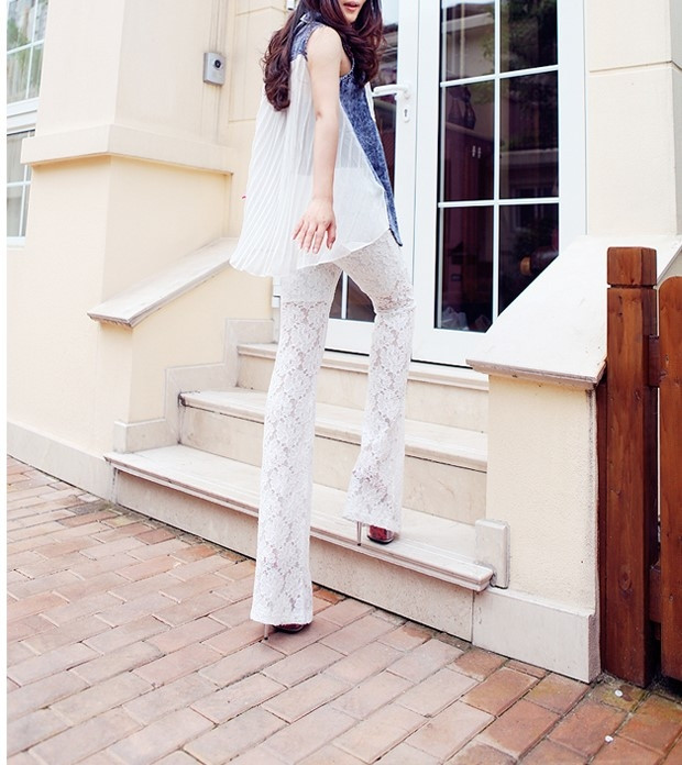 Modern női csipkenadrág két színben