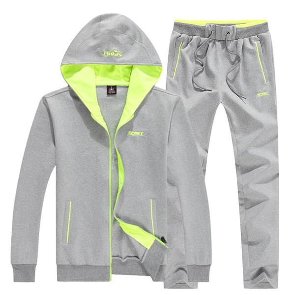 Σύγχρονό ανδρικό αθλητικό σετ με και χωρίς κουκούλα, δύο μοντέλα σε δύο χρώματα