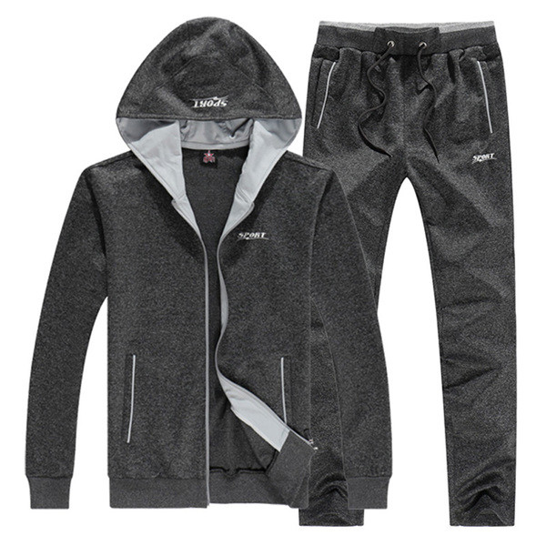Σύγχρονό ανδρικό αθλητικό σετ με και χωρίς κουκούλα, δύο μοντέλα σε δύο χρώματα