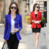 Geaca de dama foarte eleganta, cu panglica pe rever