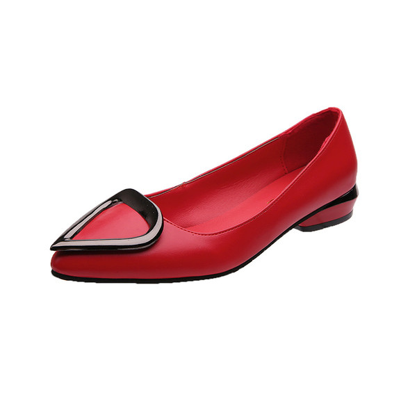 Pantofi jos de dama, potriviti pentru uzul de zi cu zi cu decor metalic interesant, doua modele in mai multe culori