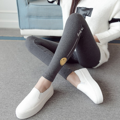 Γυναικείο κολάν με  ελαστική και υψηλή μέση και εκτύπωση σε δύο χρώματα