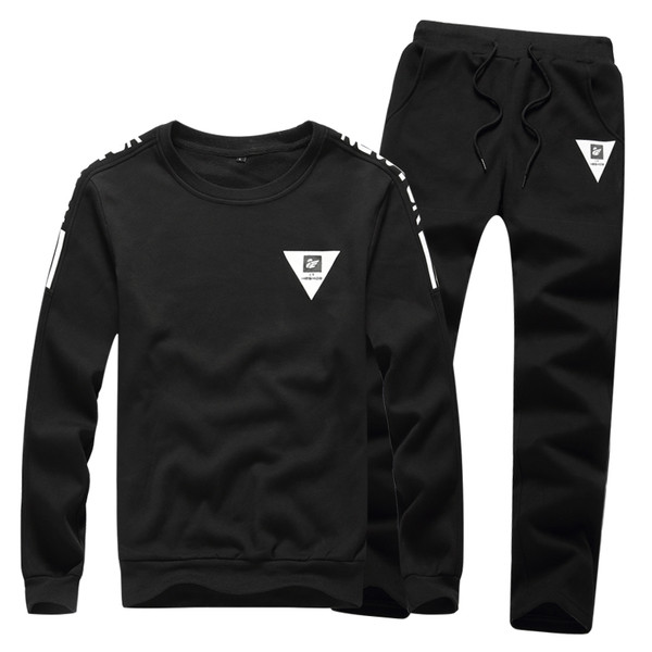 Actuala echipa masculina sport-casual din doua parti-bluza + pantaloni cu mini imprimeu in trei culori