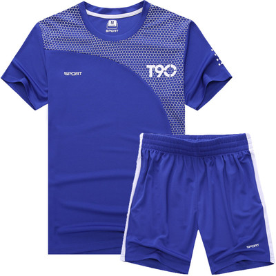 Αθλητικό ανδρικό σετ για το καλοκαίρι  t-shirt + σύντομο σορτς, δύο μοντέλα σε διαφορετικά χρώματα