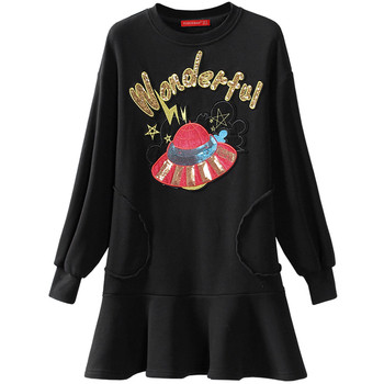 Άνοιξη σπορ-κομψό φόρεμα με τσέπες σε μαύρο και κόκκινο χρώμα