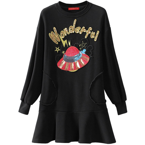 Άνοιξη σπορ-κομψό φόρεμα με τσέπες σε μαύρο και κόκκινο χρώμα