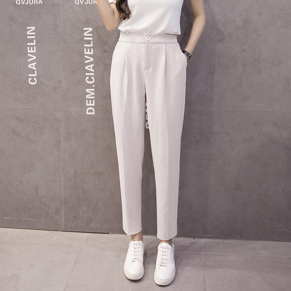 Női hosszú nadrág magas derékkal, három színben