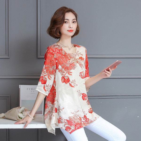 Дамска риза в два свежи дизайна с флорални мотиви 