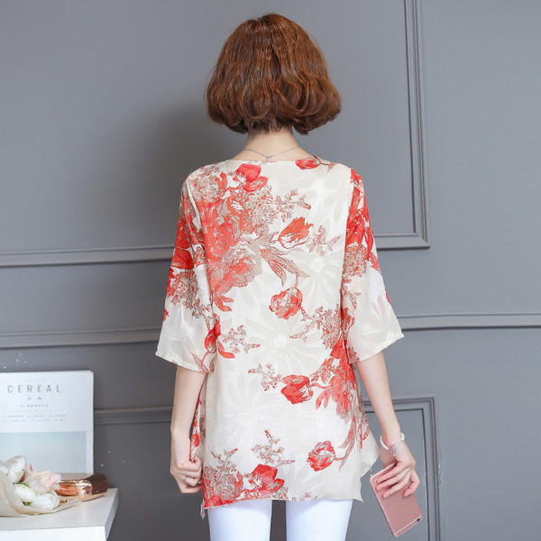 Дамска риза в два свежи дизайна с флорални мотиви 