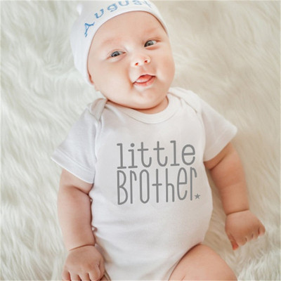 Детско гащеризонче за момченце с надпис "little brother"