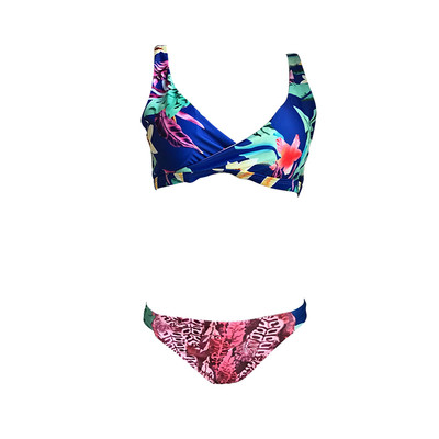 Γυναικείο μαγιό παρδαλό χρώμα με floral μοτίβα