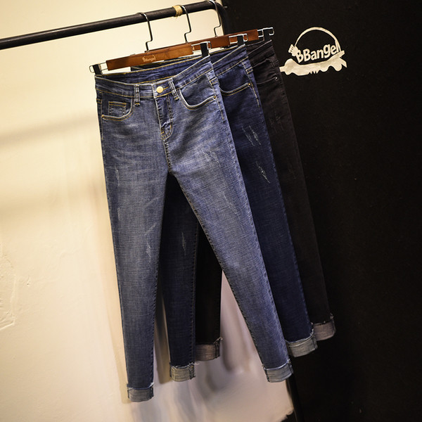 Blugi subțiri de damă, sport-eleganți, în trei culori