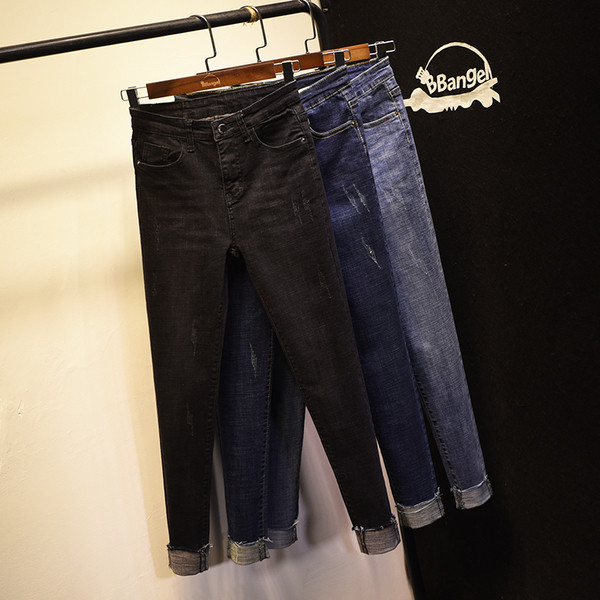 Blugi subțiri de damă, sport-eleganți, în trei culori