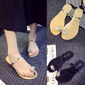 Papuci eleganti de dama cu talpa plata in doua culori