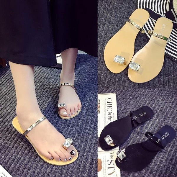 Papuci eleganti de dama cu talpa plata in doua culori