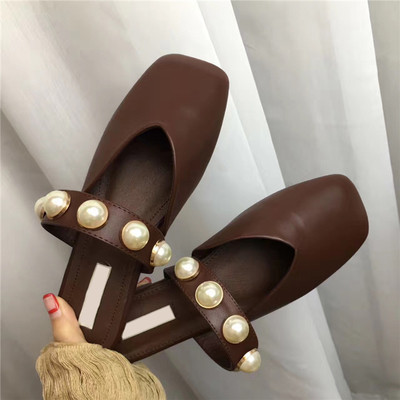 Papuci de dama eleganti cu perle decorati model inchis in trei culori