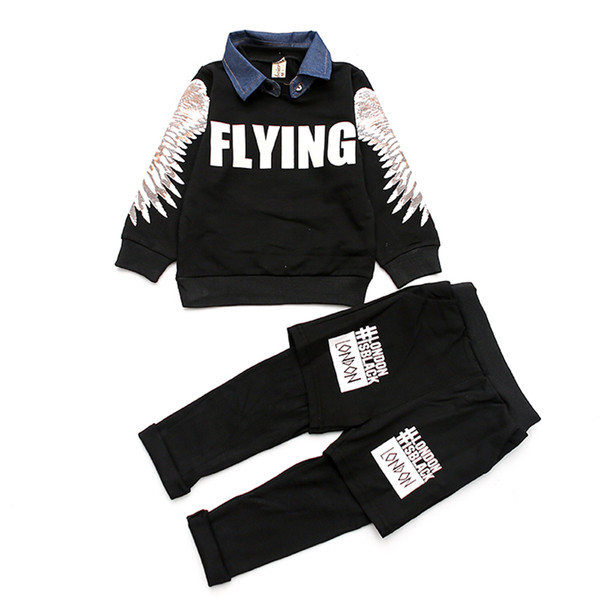 Sport - set zilnic pentru copii pentru baieti in negru