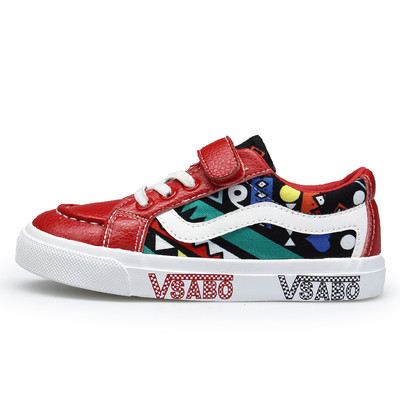 Παιδικά πάνινα παπούτσια για κορίτσια σε επίπεδη σόλα σε διαφορετικά χρώματα και επιγραφή