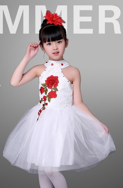 Modern gyerek tu-tu ruha 3D nyomtatással és magas gallérral