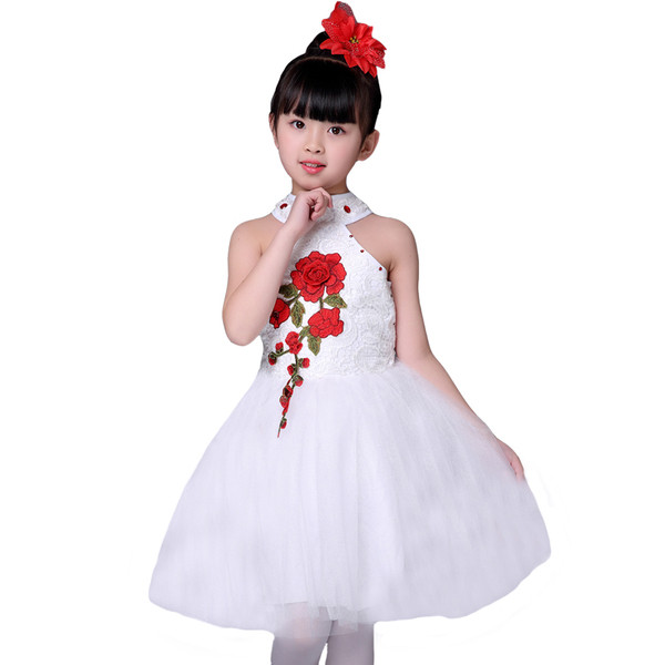 Modern gyerek tu-tu ruha 3D nyomtatással és magas gallérral