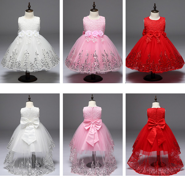 Модерна дълга рокля тип принцеса с декорация от пайети и панделка на гърба в три цвята