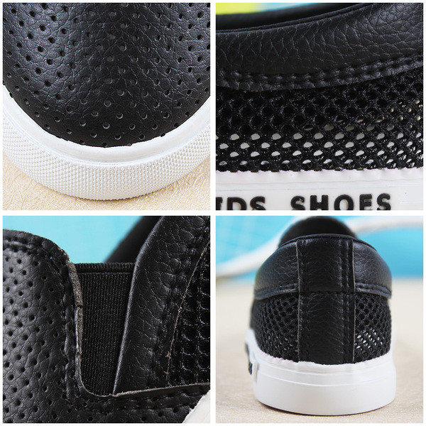 Παιδικά αθλητικά παπούτσια για κορίτσια με λευκό και μαύρο πλέγμα