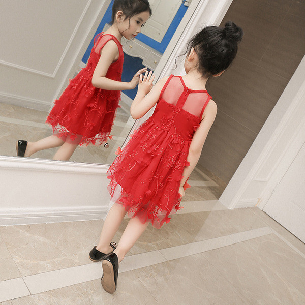 Princess Dress με 3D floral μοτίβα και τούλι σε δύο χρώματα