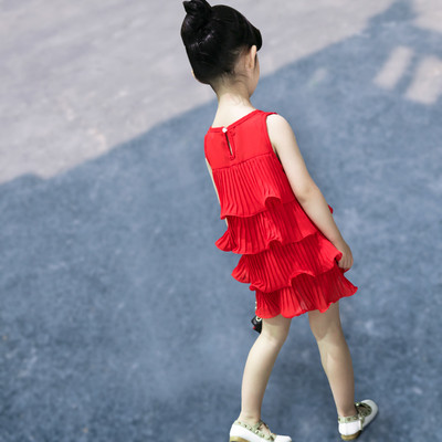 Лятна детска рокля на волани в няколко цвята