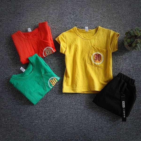 Set zilnic pentru copii pentru baieti in doua parti in trei culori