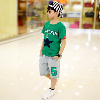 Παιδικό σετ για αγόρια δύο τεμαχίων με επιγραφή σε τρία χρώματα