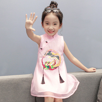 Παιδικό φόρεμα καθημερινής κοπής με έγχρωμη εκτύπωση σε διάφορα χρώματα