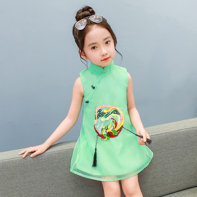 Παιδικό φόρεμα καθημερινής κοπής με έγχρωμη εκτύπωση σε διάφορα χρώματα