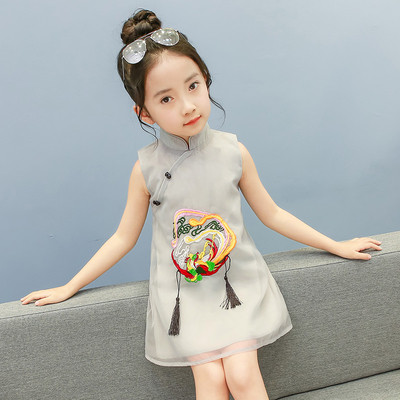 Παιδικό φόρεμα καθημερινής κοπής με έγχρωμη εκτύπωση σε διάφορα χρώματα