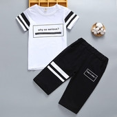 Set copii pentru baieti in doua parti cu inscriptie in trei culori