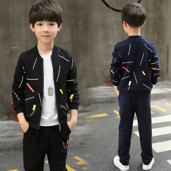 Sport - set zilnic pentru copii pentru baieti in doua parti in trei culori