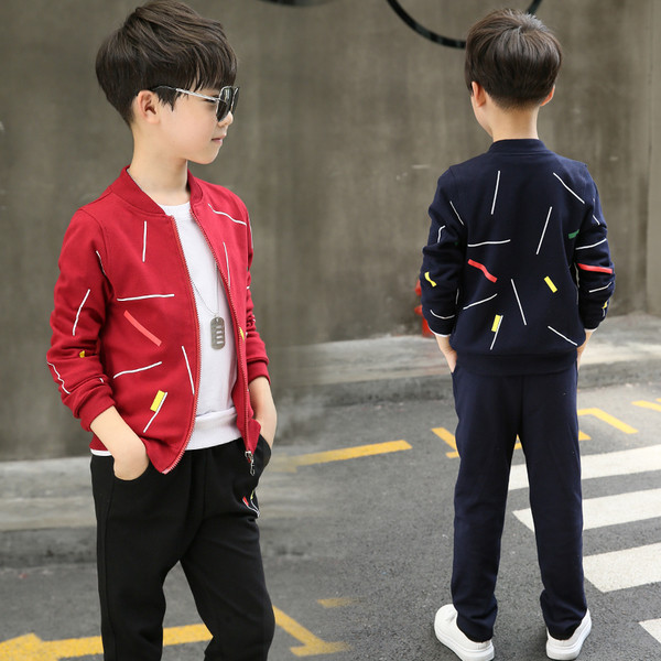 Sport - set zilnic pentru copii pentru baieti in doua parti in trei culori