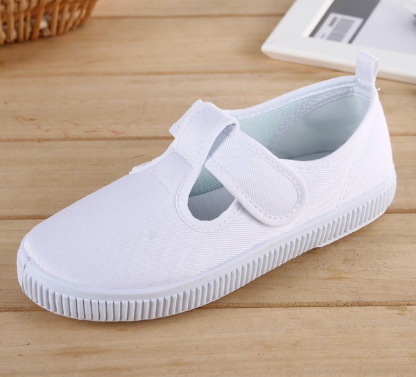 Adidasi de vara pentru fete in doua modele cu cravate si autocolante cu velcro in alb