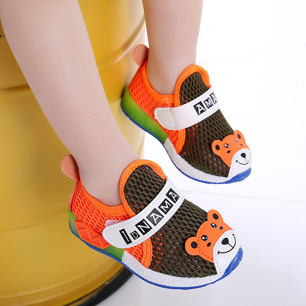 Tenisi de vară din plasă pentru copii cu imprimare 3D în trei culori