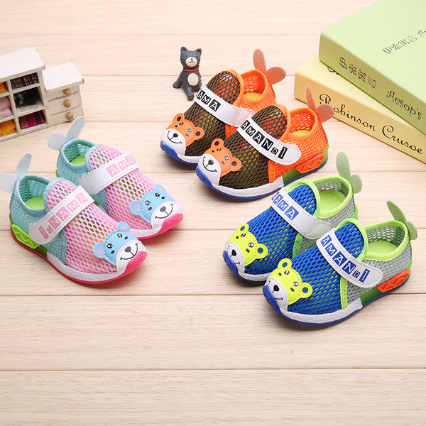 Tenisi de vară din plasă pentru copii cu imprimare 3D în trei culori